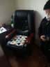寳伽帝龍（BOGADION） 真皮可躺老板椅实木牛皮大班椅升降转椅按摩家用电脑椅办公椅子 实拍图