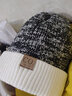 赫僮帽子男士冬天加绒毛线帽保暖防风线帽针织帽男潮男生棉帽男款冬季冷帽女护耳加绒 白色+混色 有弹性都可以带 实拍图