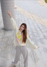 莫代尔香蕉运动裤女春秋款2025新款宽松休闲窄版阔腿裤美式爵士跳舞卫裤 杏色【常规款】 L码【建议110-125斤】 实拍图
