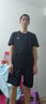 安踏运动套装男士秋季透气速干短袖短裤跑步套装篮球健身训练服两件套 纯净白/基础黑 XL 实拍图