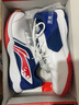 李宁（LI-NING）【雷霆LITE】羽毛球鞋男款耐磨舒适训练鞋AYTS020-4白/蓝色41/8 实拍图