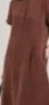 Q.TU原创丝麻垂感立领短袖中长裙2023新款遮肉显瘦气质连衣裙3747P 釉棕红 L 晒单实拍图