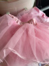 驰动儿童舞蹈服女童练功服春夏短袖考级服装分体网纱芭蕾舞裙粉色XL 晒单实拍图