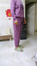 歌佰芬睡衣女秋冬季纯棉长袖睡衣女冬休闲家居服圆领可外穿全棉运动套装 64253中紫 XL （115-130斤） 实拍图