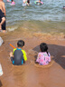 DIVE&SAIL连体儿童泳衣女童潜水服户外长袖长裤防晒速干男童沙滩浮潜游泳装 男款深灰色 XL(建议125-135,体重46-60斤) 实拍图