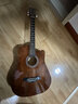 雅萨特奥民谣单板木吉他新手入门初学者云杉木吉他男女学生旅行乐器练习 38英寸缺角（复古色大礼包） 实拍图