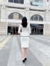 AD名媛气质小香风新款米白色西装套裙时尚女士正装职业装套装秋 单件西装 S 晒单实拍图