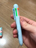 六色圆珠笔莫兰迪糖果色多色按动笔多功能彩色手账笔 6色圆珠笔 随机颜色1支 实拍图