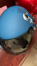 车隐士儿童男孩女孩电动车电瓶车头盔四季通用夏季防晒夏天半盔宝宝可爱 蓝色【适合5-12岁】新国标B类秋冬盔 实拍图
