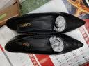 卡帝乐鳄鱼 CARTELO 皮鞋女士尖头工作鞋低跟通勤单鞋 KDO-A335-99 黑色 42 实拍图