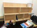 林家小子  实木书架电脑桌面书桌收纳置物架办公桌桌上多层学生宿舍加高 原木色 120-74cm【实木】 实拍图