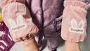 凡伊聆袖套女羽绒服防脏套袖女款冬季护袖成人袖套高颜值办公室上班手袖 兔子耳朵袖套【粉色】 实拍图