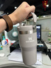 STANLEY保温杯水杯拎拎杯 折叠吸管杯不锈钢杯子高颜值男女学生生日礼物 【小容量】烟灰- 591ml 实拍图