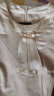 蓝地（LANDI）羊毛拼接连衣裙女2022年秋季新款圆领修身长袖a字短裙 粉红色 S 晒单实拍图