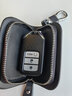 安美盛 本田URV冠道XRV缤智CRV雅阁思域凌派杰德奥德赛飞度汽车真皮钥匙包遥控器钥匙壳钥匙扣皮套 黑色木纹款-带标 改装专用汽车用品配件 功能小件 实拍图