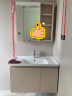 九牧（JOMOO）浴室柜 陶瓷一体盆抗菌悬挂洗脸盆柜组合淡藕色80cm A2721-15AK-1 晒单实拍图