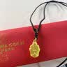 中国黄金（CHINA GOLD）佛头黄金吊坠足金如来佛项链大日如来生日礼物情人节礼物送女友 大日如来佛头吊坠【黑绳】约8.3g 定制款2-3天 实拍图