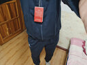 骆驼（CAMEL）跑步运动套装男立领长袖两件套运动服 7C1226L5464 墨蓝 XXL 实拍图