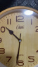 康巴丝（Compas）挂钟 创意简约钟表客厅石英钟表挂墙时钟 c2855 竹木 26cm直径 实拍图