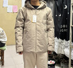 安踏（ANTA）商务羽绒服丨防泼水三层聚暖连帽保暖男士内绗不臃肿羽绒外套 橡卡其-1 M (男170) 实拍图