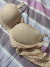 雅鹿内衣女小胸聚拢收副乳上托防下垂无钢圈聚拢调整型文胸 肤色 75B (上薄下厚杯2.5cm) 实拍图