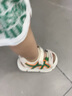 G.duck小黄鸭凉鞋男2025夏新0-1岁2婴儿鞋包头防滑儿童沙滩鞋镂空软底鞋 8813绿色 17 内长约13cm 实拍图