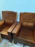 小木窝（XIAOMUWO） 沙发 香樟木实木沙发组合现代中式雕花客厅木沙发组合1+2+3套装 1+1+3+茶几 实拍图