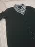 横行道2026新款女装假两件翻领休闲宽松t恤上衣服打底衫拼接体恤春装 黑色 XL 实拍图