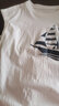 百图betu女装春夏新款T恤短袖圆领字母袖口卷边百搭T恤女2302T17 白色 M 实拍图