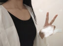 新臣作春夏季衬衫女学生韩版雪纺衫宽松夏薄款长袖小外套 白色透视衫 均码（80-130斤） 实拍图
