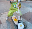 乐的小黄鸭儿童滑板车1-3-6岁宝宝滑滑车可坐小孩溜溜车童车1013p灰色 实拍图