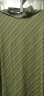 日着（rizhuo）原创设计2024夏季新款 独特小众上衣高级感洋气半袖条纹t恤女 漠绿 XL 晒单实拍图