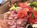 冉子花坊鲜花速递香槟玫瑰百合混搭花束向日葵同城配送生日礼物 韩式白百合粉绣球混搭花束 实拍图