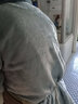芬腾 珊瑚绒睡衣女冬季加厚法兰绒开衫加绒休闲秋冬款家居服套装 浅兰（卡通） XL 实拍图