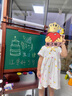 七巧板（Tangram）实木儿童画板双面磁性小黑板支架式家用教学小学生宝宝画画写字板 036胡桃咖 尊享无尘礼包+5米画纸 实拍图