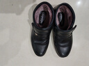 老人头（LAORENTOU）男靴冬商务休闲鞋头层牛皮套脚加绒保暖耐磨防滑棉靴 A90392 黑41 实拍图
