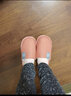 华美健步日系风柔软极简情侣棉拖鞋秋冬季家居室内保暖软底棉鞋女HM001粉色36-37码 实拍图