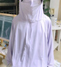 北彻（BRCZRO）防晒衣女防晒服凉感披肩遮阳衣防紫外线皮肤衣夏季旅行休闲户外套 【星空】樱花粉 均码 【参考体重  80-160斤】 实拍图