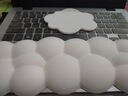 SANWA SUPPLY 云朵键盘腕托 女生鼠标手枕三件套 附杯垫 防滑底 可水洗 记忆棉 PU皮 珍珠白 实拍图