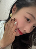 柚芳复古气质猫眼石仿珍珠耳钉女2025年新款高级感轻奢百搭秋冬耳饰 皱球弧形耳钉【一对装】 实拍图