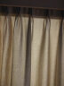 伊帘坊窗帘成品加密加厚仿亚麻棉麻纯色卧室客厅定制遮光窗帘布窗纱拼接窗帘 米白色 3.0米宽*2.7米高挂钩式可改高度 实拍图