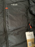Rab 800篷连帽山地羽绒服男轻量保暖户外防泼水耐磨鹅绒服 QDN-69 黑色 M 实拍图