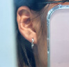 PWL999足银养耳洞耳钉女素圈小耳环睡觉不用摘耳圈耳扣耳骨钉银耳饰 16mm足银耳圈一对 实拍图