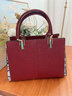 尔羊奴（ERYONOU）牛皮真皮女包包女款2025年新款手提斜挎包生日礼物送妈妈包结婚包 酒红色 实拍图