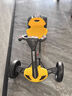 泊威尔折叠儿童卡丁车四轮3-10岁电动6-12岁免安装可坐人童车便携玩具车 【高配款】黄色（双电瓶+蓝牙） 实拍图
