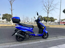 沃鹰王新款迅鹰125踏板摩托车超级鹰尚领鬼火代步燃油车国四电喷可上牌 青春版国四电喷可上牌 蓝色 实拍图