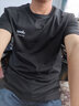 JEEP SPIRIT吉普短袖T恤男纯棉夏季青年男士体恤衫纯色半袖圆领宽松休闲上衣 黑色+白色 XL 120斤-135斤 实拍图