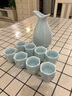 九楼阁 景德镇青瓷白酒 清酒分酒器酒具套装小酒盅一壶8杯 六角款--粉青 250ml 1壶8杯 泡沫安全包装 实拍图