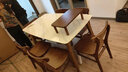 韵存家居 餐桌 实木餐桌 岩板餐桌 新中式北欧白蜡木餐厅长方形饭桌  白蜡木餐桌+餐椅*6  【1.4米亮光岩板桌面】 实拍图
