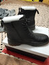 百丽（Belle）复古粗跟马丁靴男休闲工装风机车短靴加绒92267DD0 黑色(8孔)-92427 43 (265mm) 实拍图